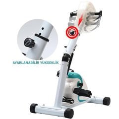 Aktif-Pasif El Ayak Ergometre Bisiklet+Eldiven+Sünger Destekli Ayaklık