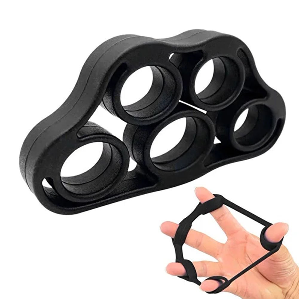 Silikon El-Parmak Egzersiz Lastiği Sert Direnç Siyah Renk